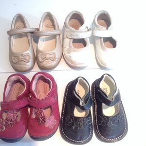 4 pair toddler girls shoes
